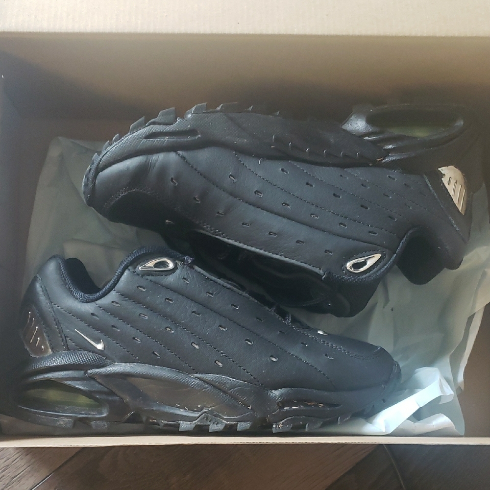 Silver and Black Streamlined Sneakers